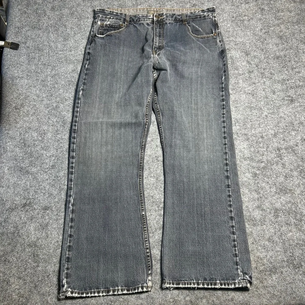 Monarchy Baggy Skater Jeans Gray Faded Wash Y2K Vintage 90s Size 38x32
